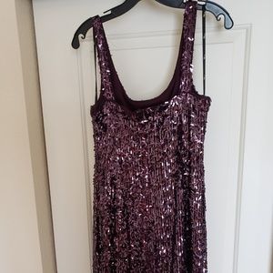 Suzi Chin for Maggie Boutique purple sequin dress